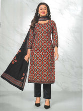 Ambarlyn Jaipur Cotton Ethnic Printed Salwar Kameez for Women with Cotton Dupatta and Pants